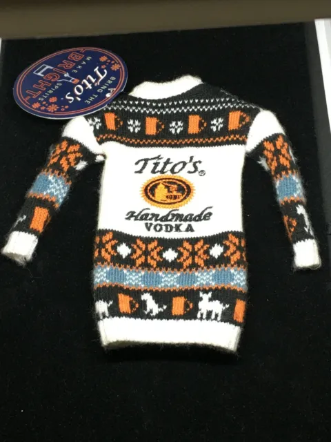 Tito’s Handmade Vodka Holiday Bottle Sweater Double Sided-MANCAVE CHRISTMAS GIFT