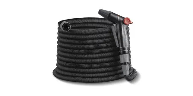 PARKSIDE® FLEXIGARTENSCHLAUCHSET, 30 m schwarz mit Gartenspritze