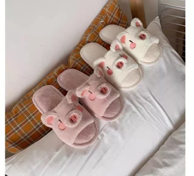 Fun Piggy Shaped Soft Warm Slippers Sliders for Kids & Adults Gift Ideas