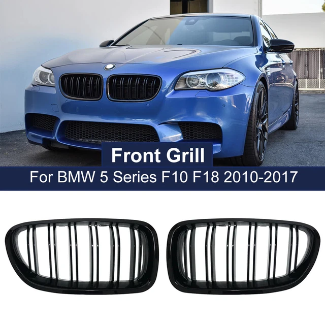 Griglia Radiatore Nera Lucida Per BMW Serie 5 F10/F11 2010-2017 - Doppia Doga, ABS - Foto 5
