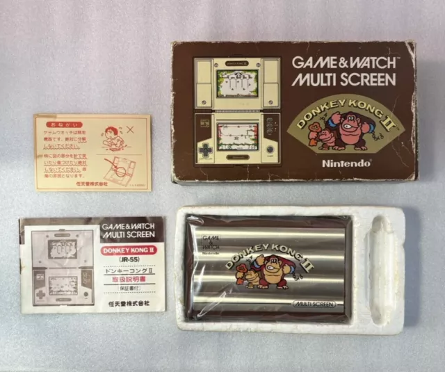 Nintendo Game & watch Donkey Kong 2 II JR-55 Multi Screen Vintage game with Box