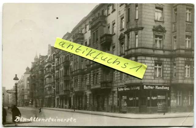 Foto als Postkarte von 1933 : Berlin-Prenzlauer Berg , Allensteinerstrasse