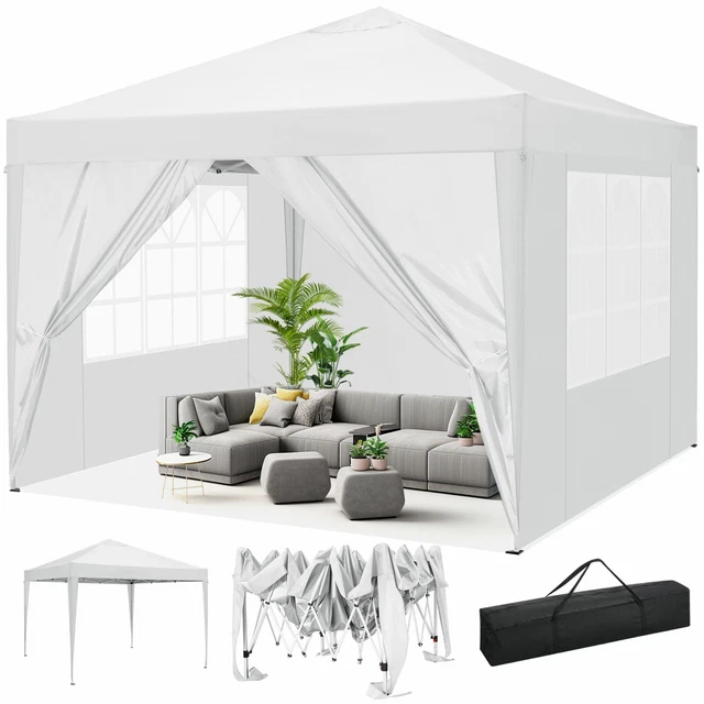 Wasserdicht Pavillon 3x3 m UV-Schutz Faltpavillon Partyzelt Sonnenschutz Stabile