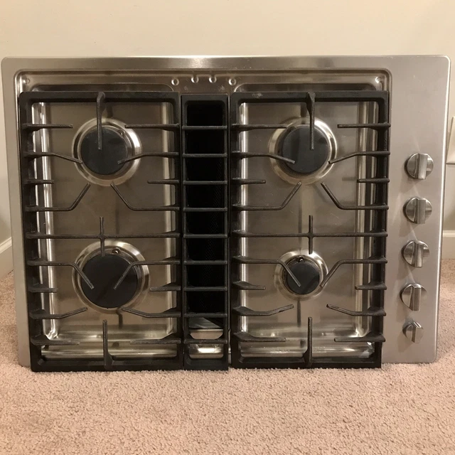 JENNAIR GAS DOWNDRAFT Cooktop 30" 4 Burners Stainless Steel