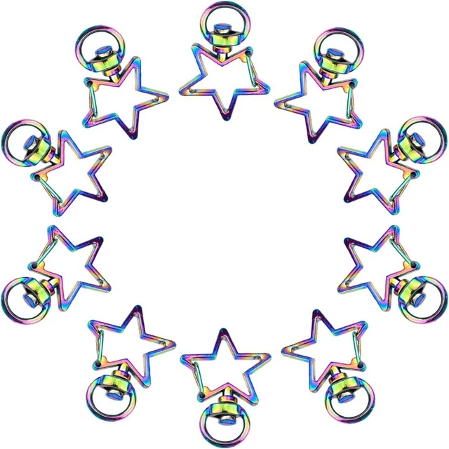 10pcs Alloy Swivel Clasps Snap Hook 10pcs Spring Clip Snap DIY Star Shape  Women