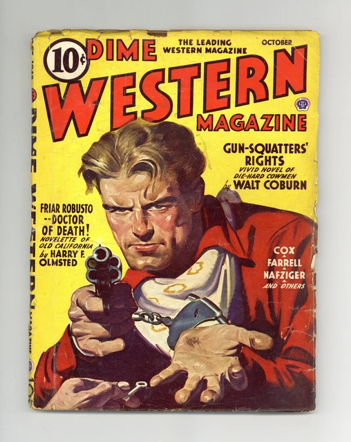 Dime Western Magazine Pulp Oct 1943 Vol. 37 #2 GD