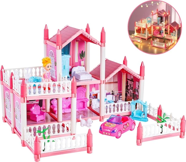 Hohopeti Miniatur Pool Set – 5-teilig Für Puppenhaus, Mit Schwimmring, Strandstuhl & Zubehör, Deko & Spielzeug