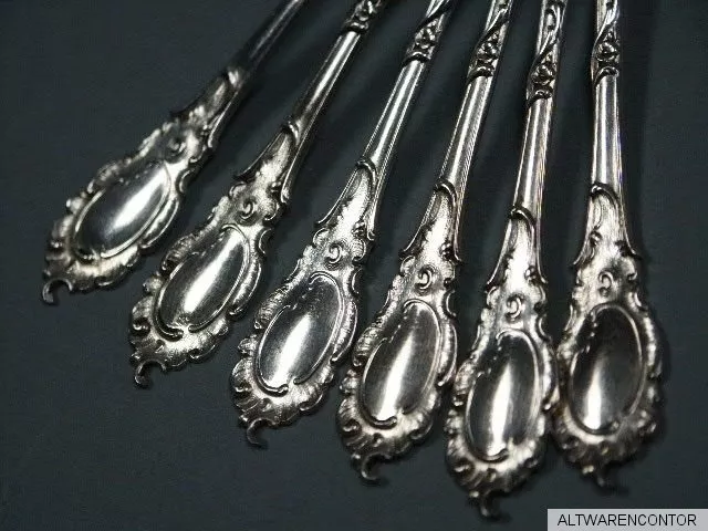 Koch & Bergfeld  6 Kaffeelöffel Teelöffel  800er Silber Jugendstil