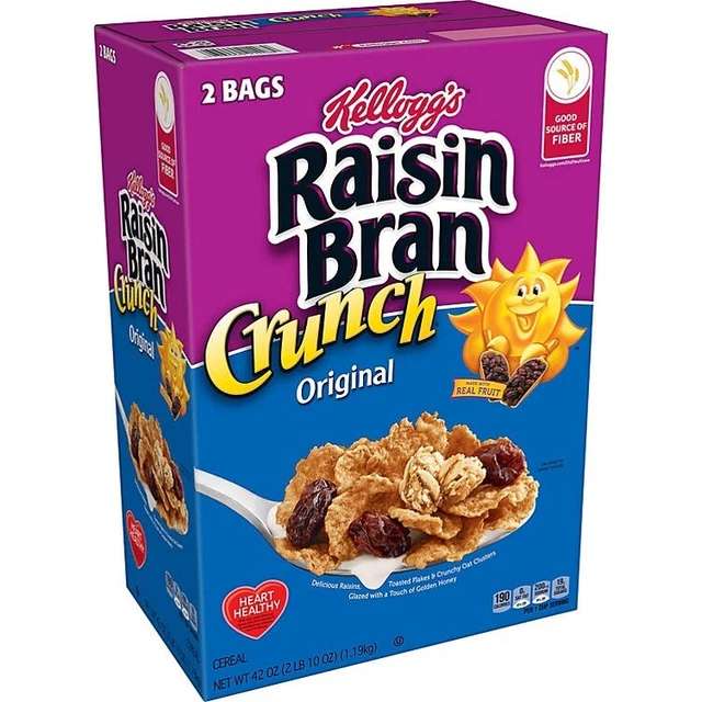 KELLOGG'S ORIGINAL RAISIN Bran Crunch Breakfast Cereal (42 oz.) £12.77