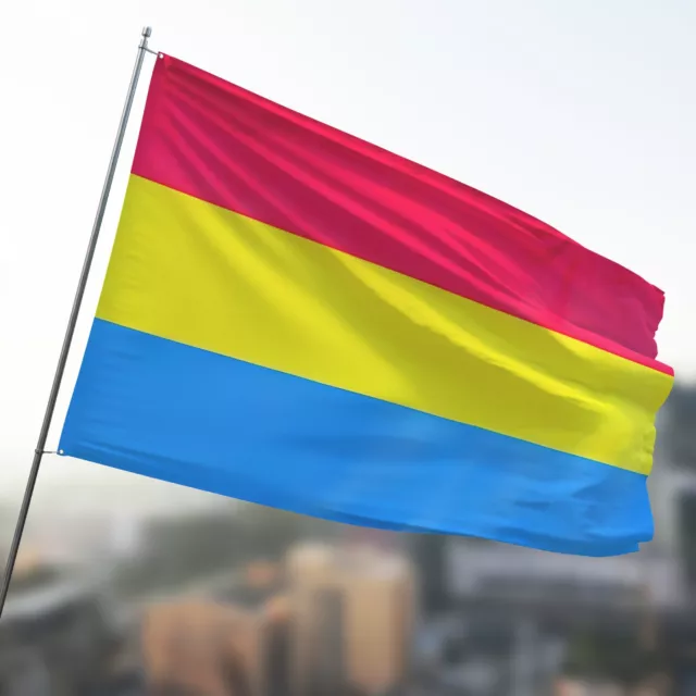 2 x Pansexual Pride Flag for Parade Festival 5 x 3ft Extra Large (150cm x 90cm)