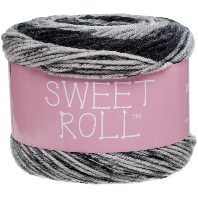 3 Pack Premier Sweet Roll Yarn-Black Pepper Swirl 1047-10