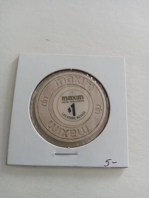vintage Maxim Casino Las Vegas Nevada $1 Dollar Poker Chip