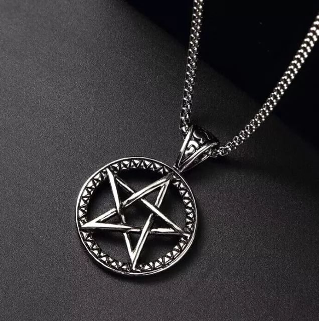 Magic Pentagram Necklace of Protection Pendant Amulet Medallion Pagan Occult