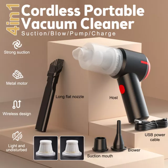 90000Pa Hand Held Mini Portable Car Home Wireless Vacuum Cleaner Power Suction 3