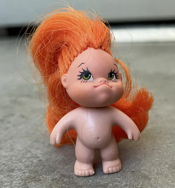 Vintage 1973 Hasbro FLUTTER BYES 2" Doll Pixie Fairy Red Rooted Hair