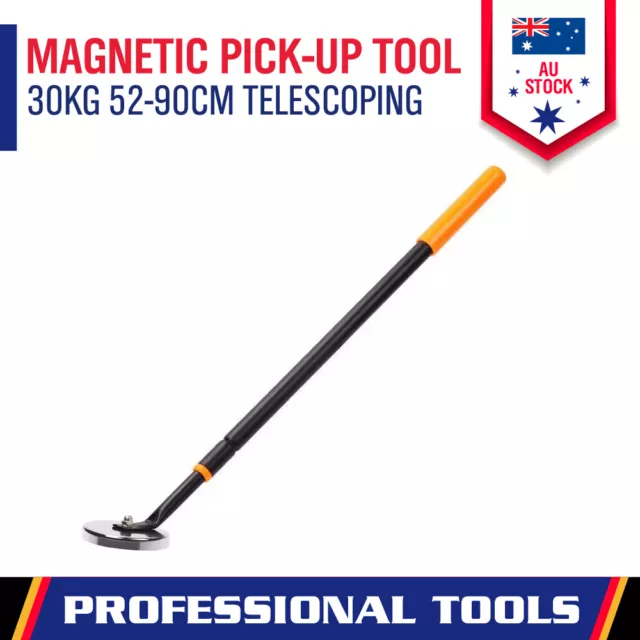 Large Magnetic Pick Up Tool Extra Long Telescopic Hold 30kg Extensible 52-90cm