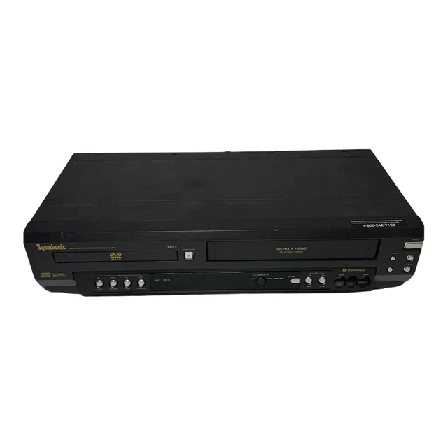 SYMPHONIC WF803 VHS Player VCR Recorder & DVD Combo TESTED Working NO