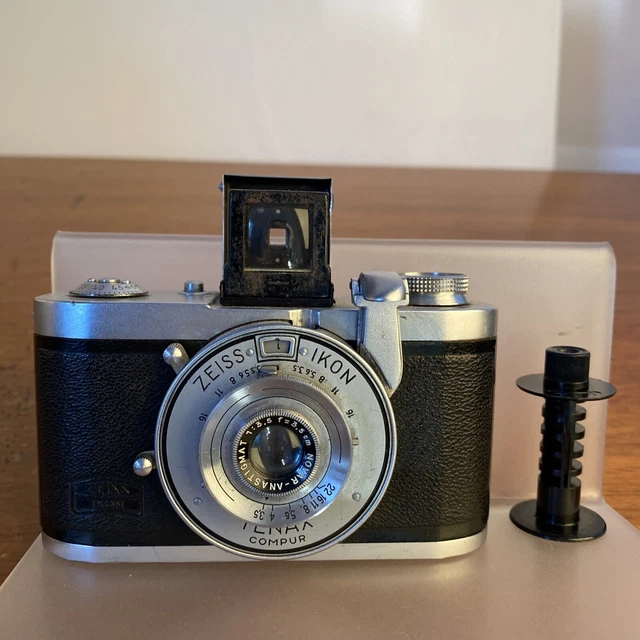 working Vintage 1938 Zeiss Ikon Tenax I Camera Made In Germany 3.5cm 1:3.5 lens