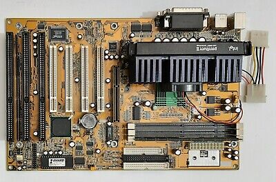 Biostar M6TBA Slot 1 ISA Mainboard + Intel Pentium II 350MHz + 128MB SD-RAM