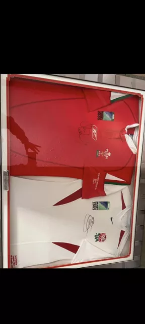 Signed Jason Robinson Enland rugby world cup shirt 2003 Quarter final Vs Wales