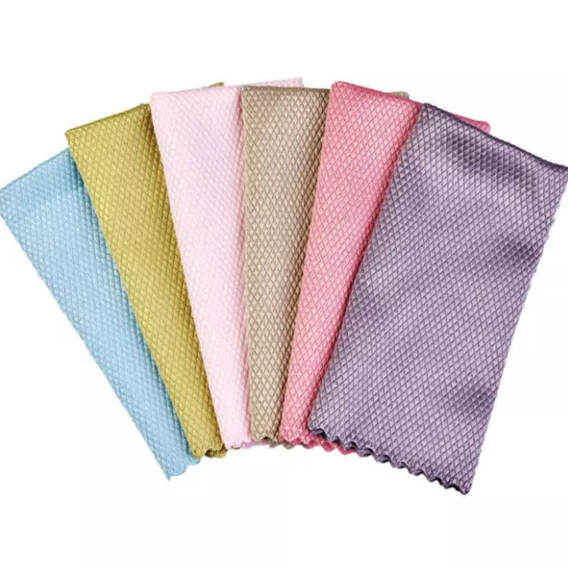10Pcs NanoScale Streak-Free Miracle Polishing Cleaning Cloths 25cmx25cm Reusable