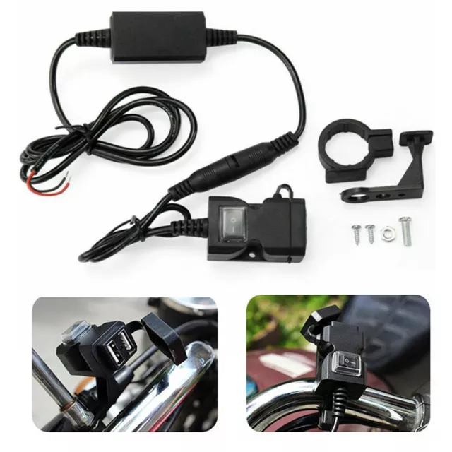 Adaptateur secteur chargeur USB de moto durable pour téléphone GPS design éta