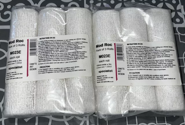 ModRoc Modrock Plaster of Paris Bandage 15cm x 2m x 6 rolls