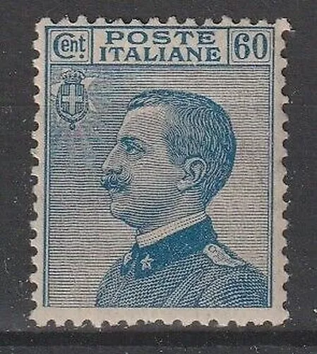 1923 Kingdom D'Italia Effigy Vittorio Emanuele III Degree - 60 Cent. Blue Mlh