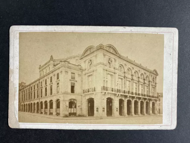 France, Reims, le Grand Théâtre, vintage albumen print, ca.1870 Tirage vintage f