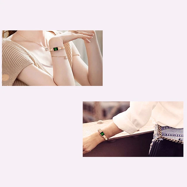 (Or Rose)Design élégant Montre électronique Multifonctionnelle Avec écran