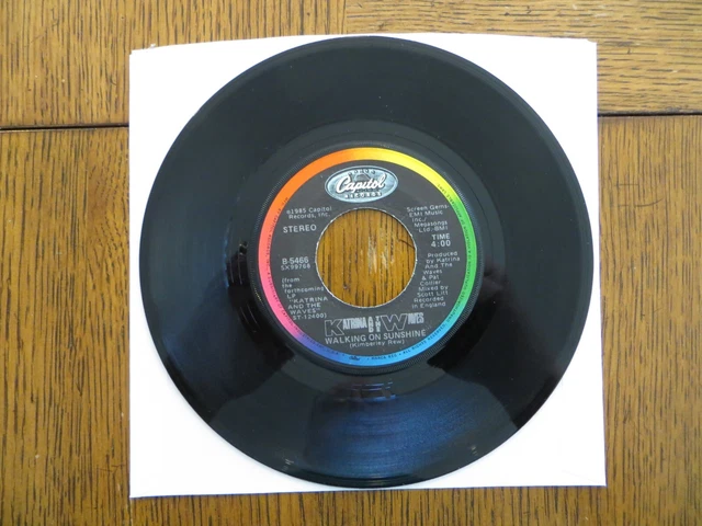 KATRINA & THE Waves - Walking On Sunshine - 1985 - Capitol B-5466 7
