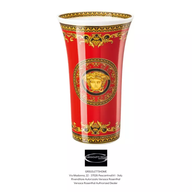 Versace Rosenthal - Medusa Red - Vase H CM 26 - Dealer