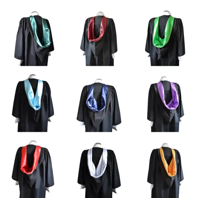 University Academic Hood Graduation Bachelors Masters Coloured Burgon Accessory