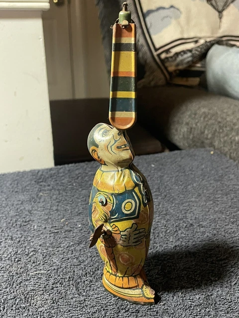 VINTAGE GERMAN? CIRCUS Clown Tin Litho Wind Up Toy $20.50 - PicClick