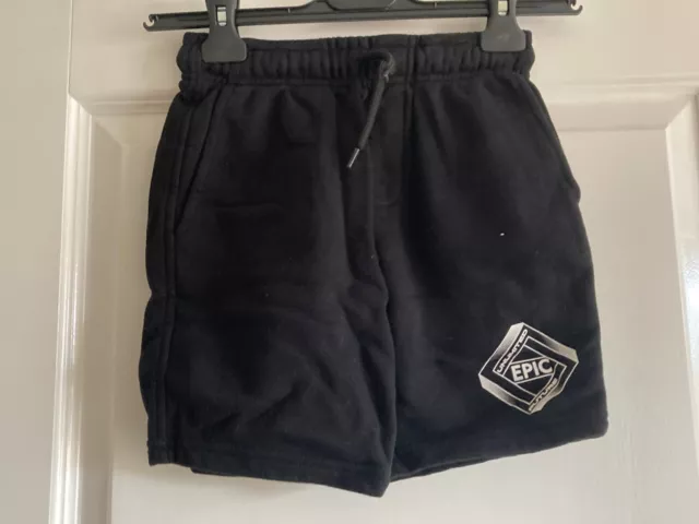 Boys Black Shorts  - George - Age 7-8 Years - VGC