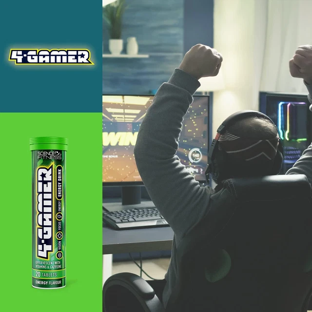 GAMING SUPPLEMENT 4GAMER Stimulants for Energy, Focus 7 Vision Nootropic Bra £18.79