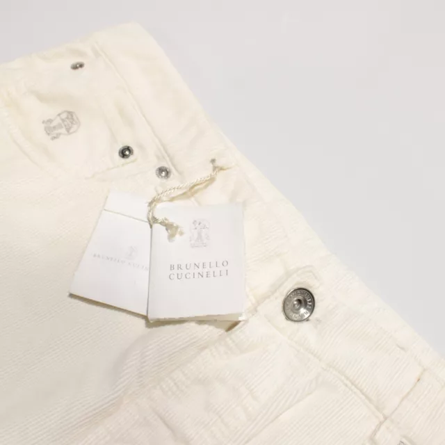 Brunello Cucinelli NWT 5 Pocket Jean Cut Pants Sz 54 38 US Italian Fit In Cream