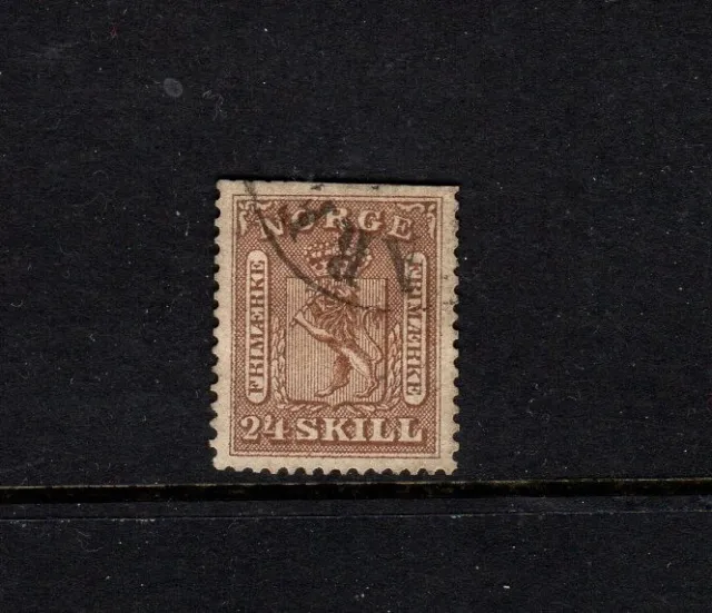 NORWAY - 1863-6- 24sk pale brown  FU SG18