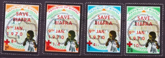 BIAFRA 1969 Aufdruck Mi. 50-53 (46,45)  **/MNH