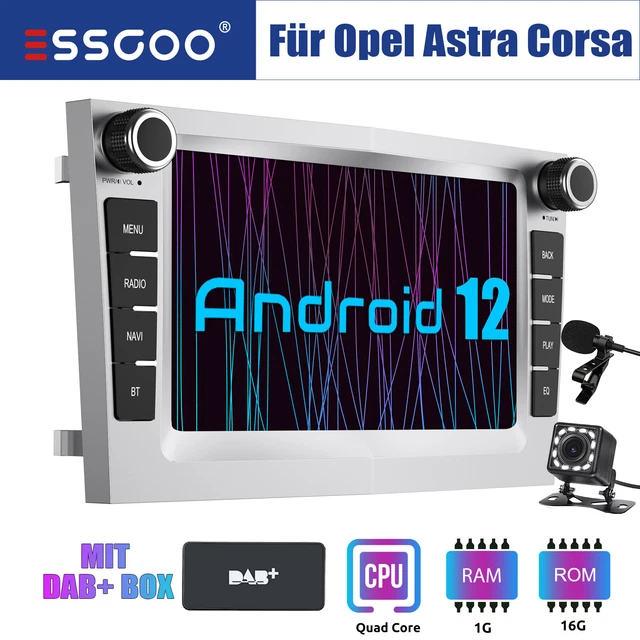 Android 12 DAB+ Autoradio GPS MIK KAM Für Opel Astra H Corsa C/D Zafira B Vectra