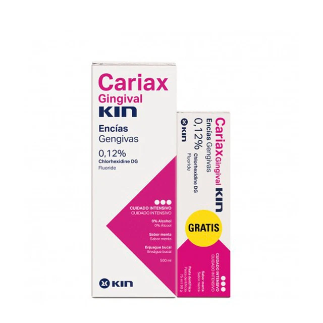 Kin Cariax Toothpaste 2113580 KIN CARIAX Gingival Mouthwash 500ml + Toothpaste 75ml EUR 29,99 ...