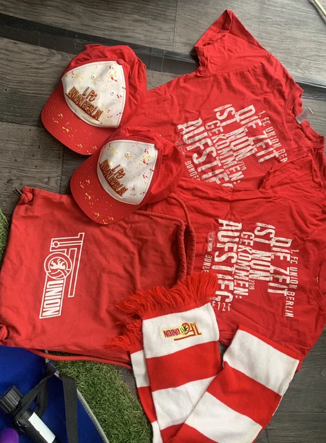 1 FC Union Shirt Kids 2 Tshirt 128 140 Cap  FanSchal Tasche Rucksack