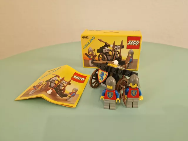 Lego vintage set Legoland Castle 6012 Siege Cart, 100% complete with box and ins