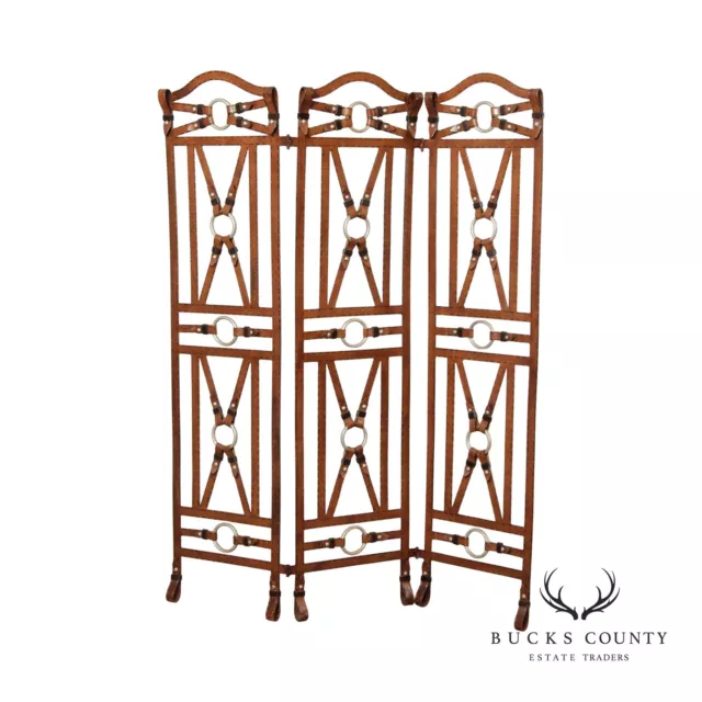 Steampunk Style Steel and Leather Room Divider