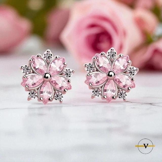 Orecchini Pendenti A Cerchio In Argento 925 Con Zirconi - Eleganti E Ipoallergenici Per Donna E Ragazza - 2