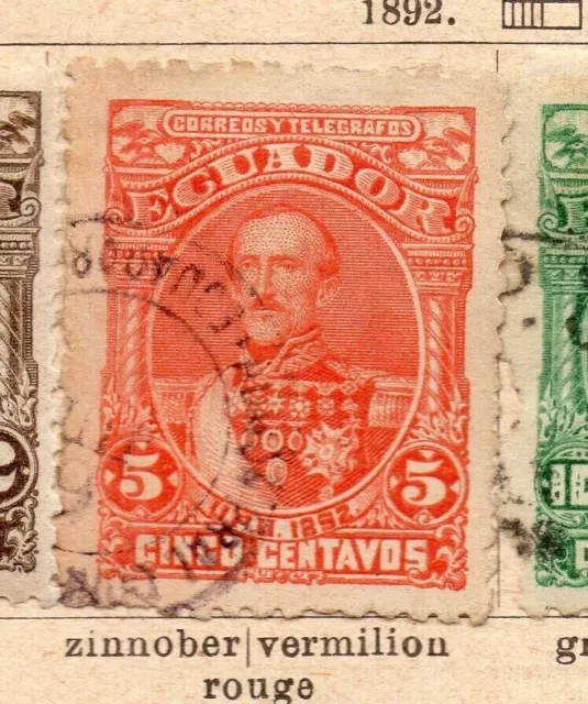 Ecuador 1892 Early Issue Fine Used 5c. NW-238892