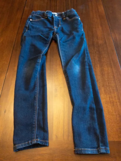 DKNY Girls Size 6x Dark Blue Skinny Jeans Jeggings Adjustable Waist
