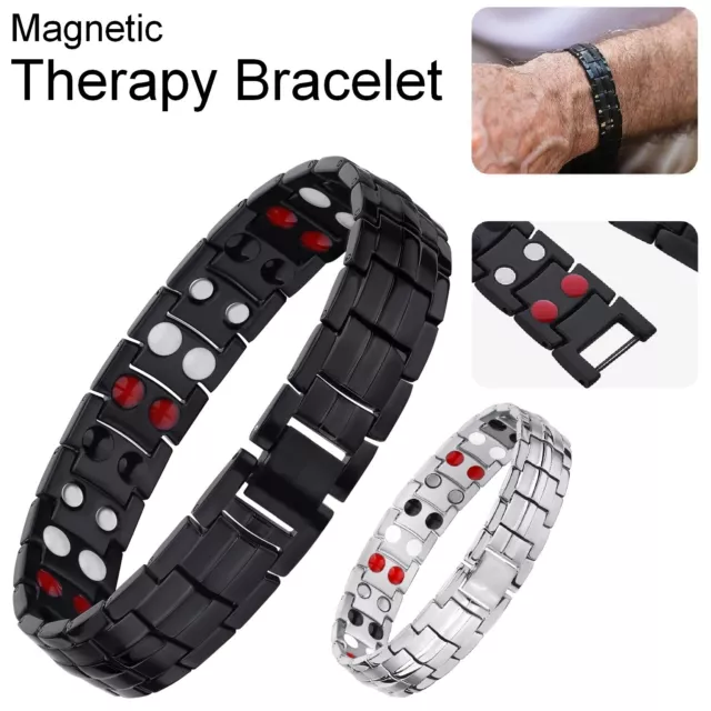 Strong Magnetic Bracelet Stainless steel Therapy Bracelets Men Arthritis Relief