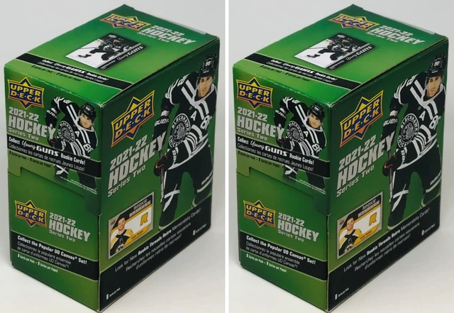2021-22 Upper Deck Series 2 Hockey Gravity Feed Box Lot (2 Gravity Feed Boxes)