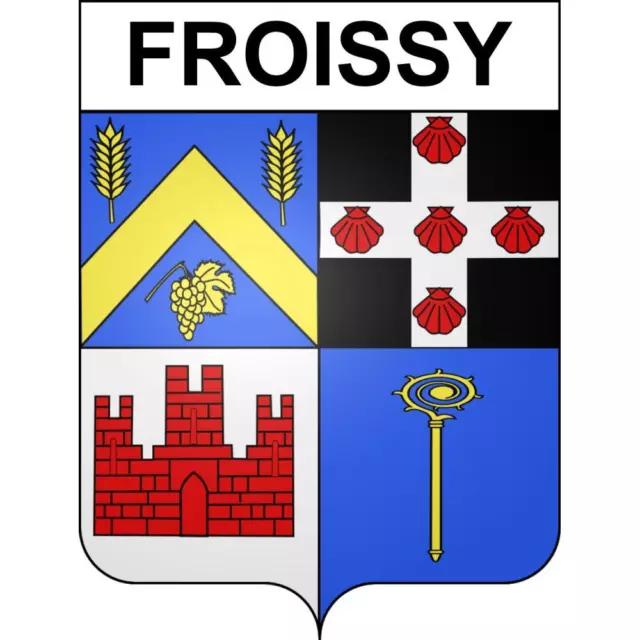 FROISSY 60 VILLE sticker blason écusson autocollant adhésif EUR 3,99